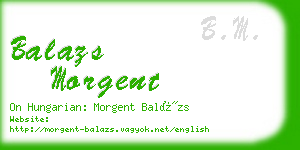 balazs morgent business card